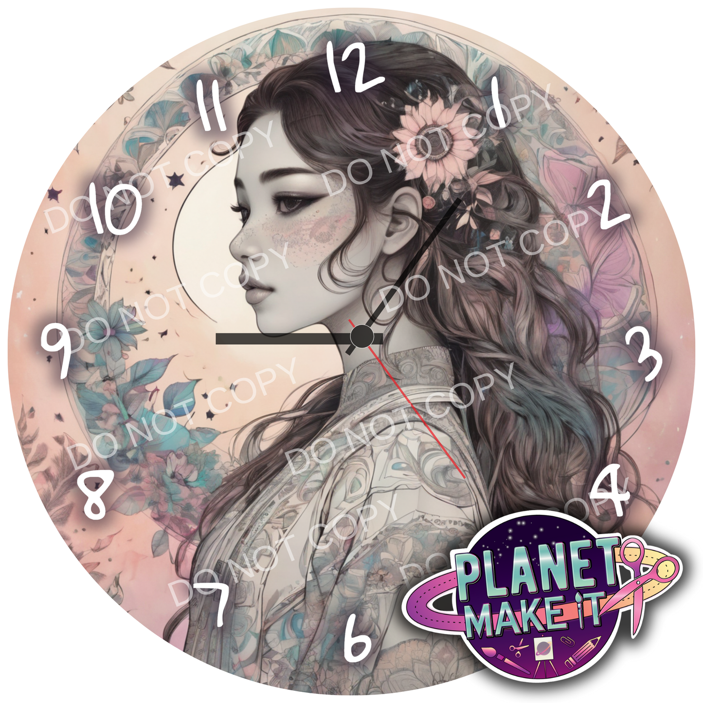 Clock - Bohemian Flower Girl