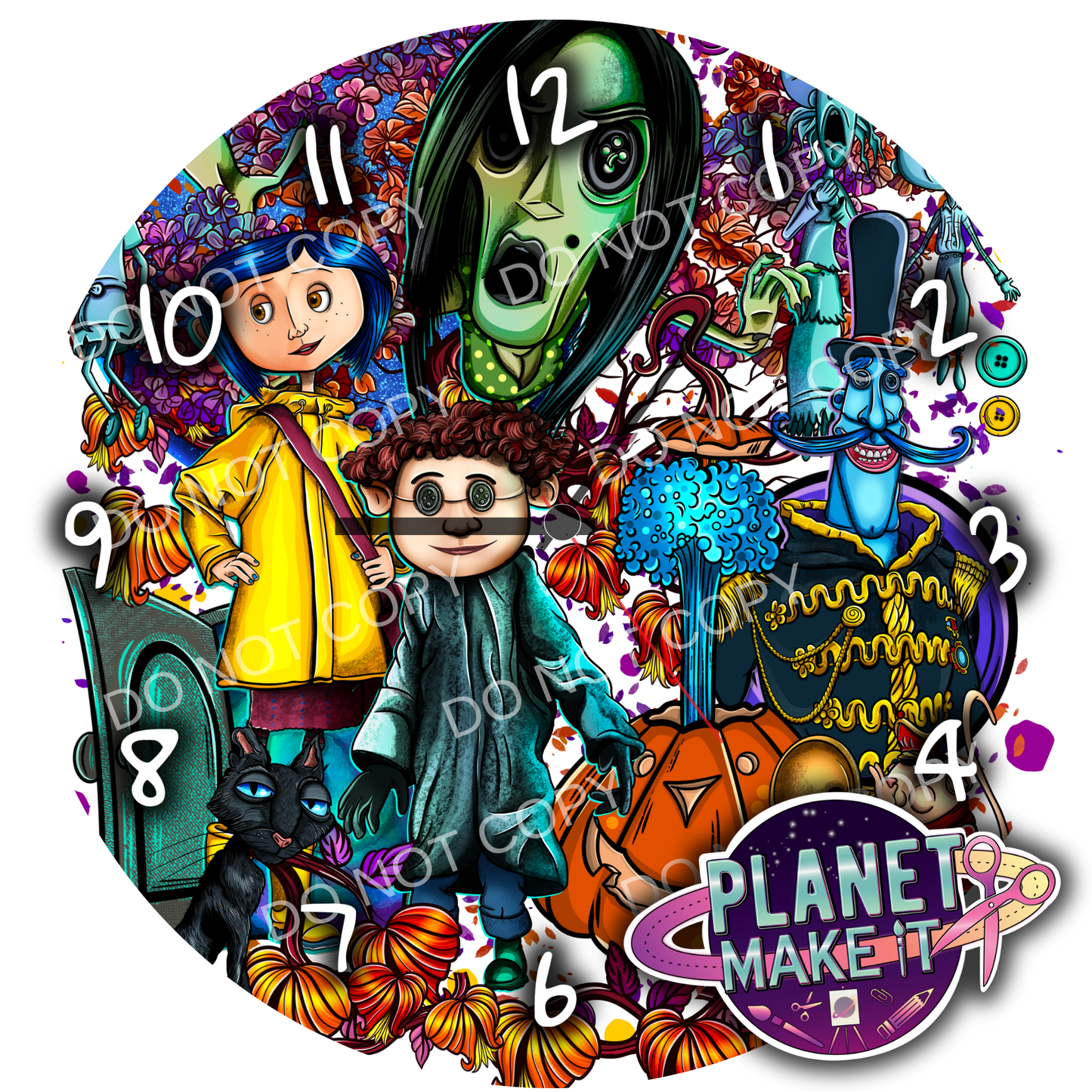 Clock - Button Eye Friends