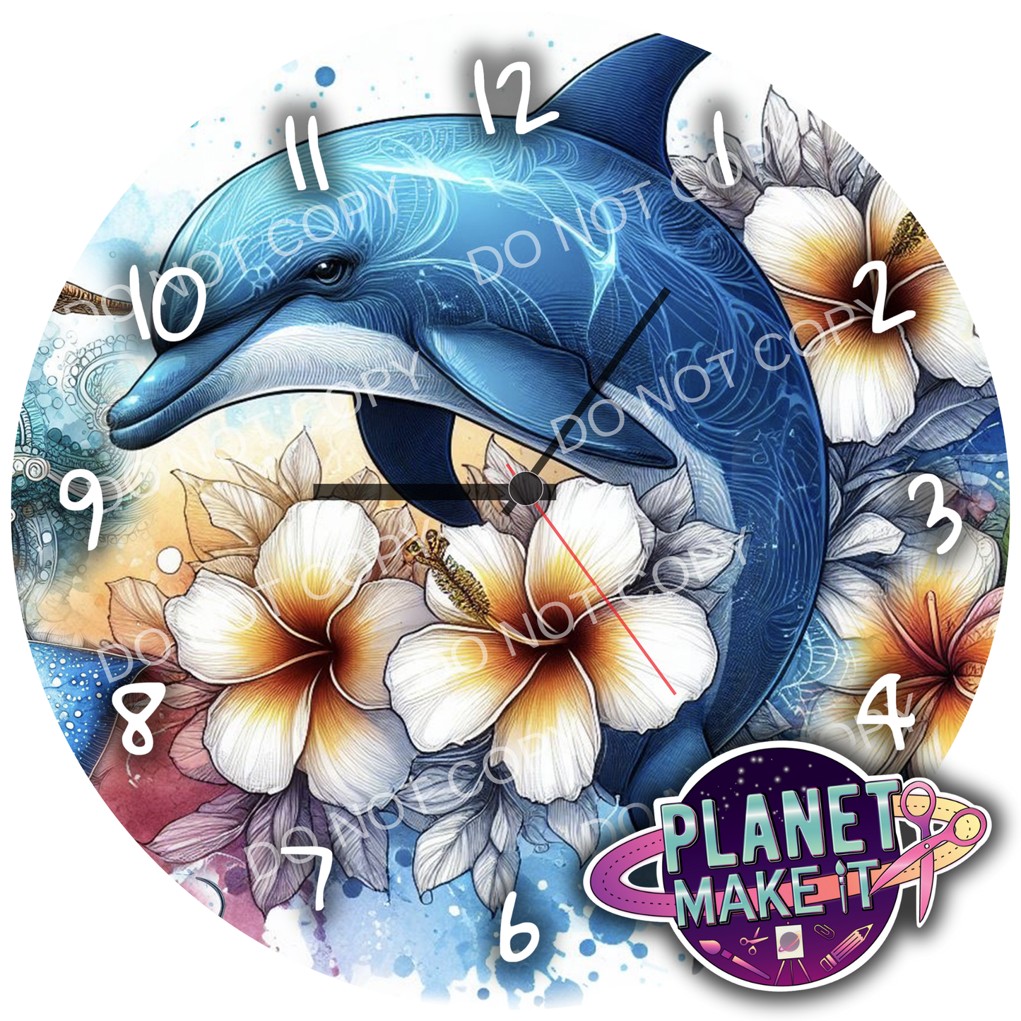 Clock - Cute Dolphin