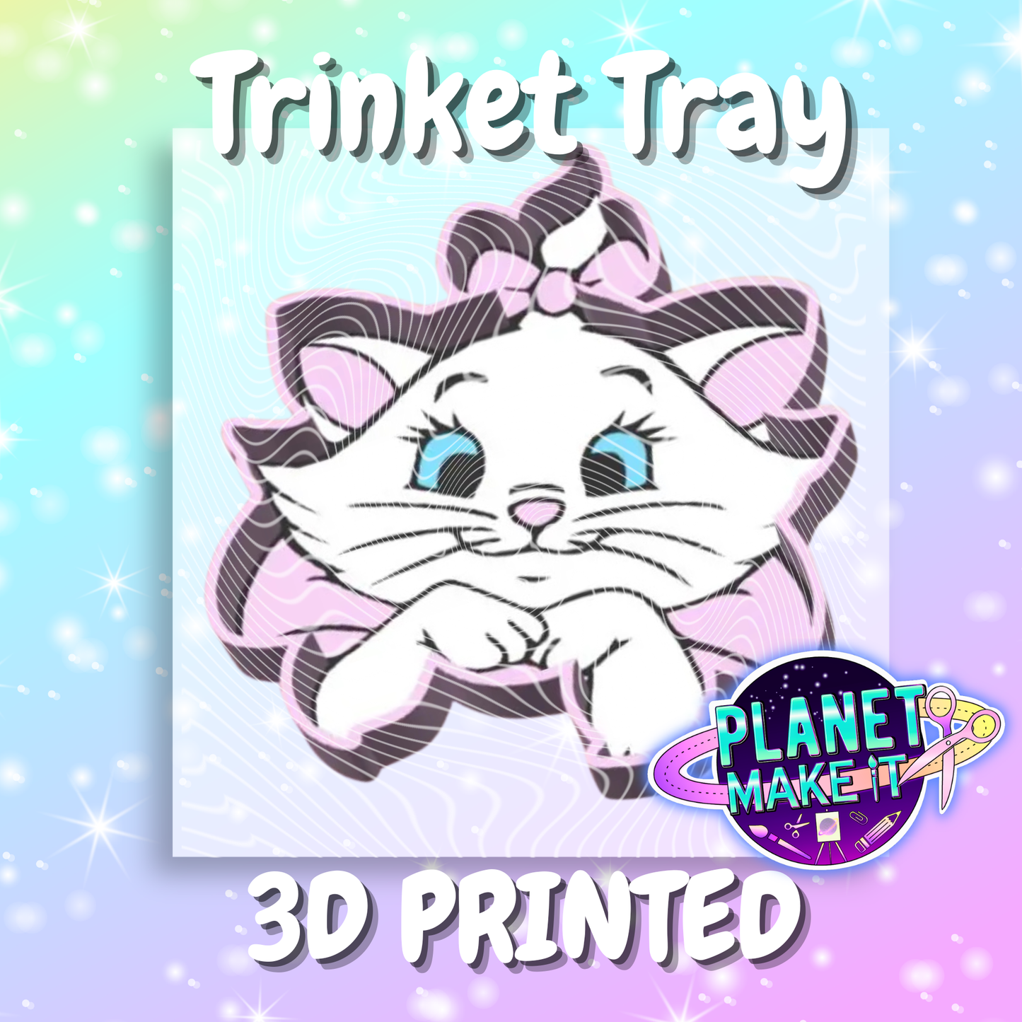 Cute Kitten - 3D Trinket Tray
