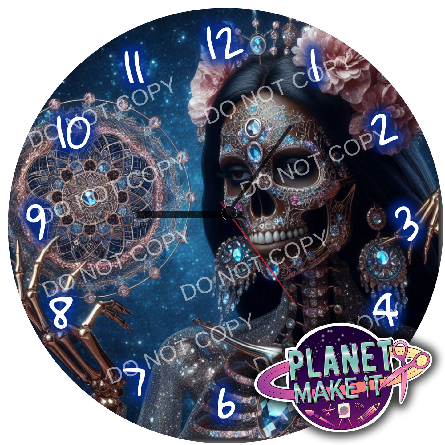 Clock - Mystic Skull Girl