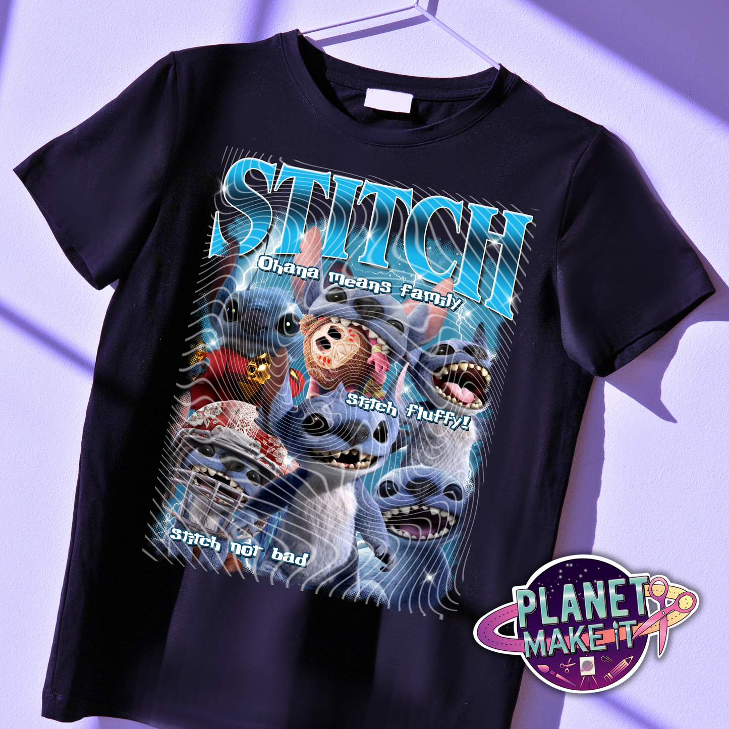 Blue Alien Mashup - T-Shirt