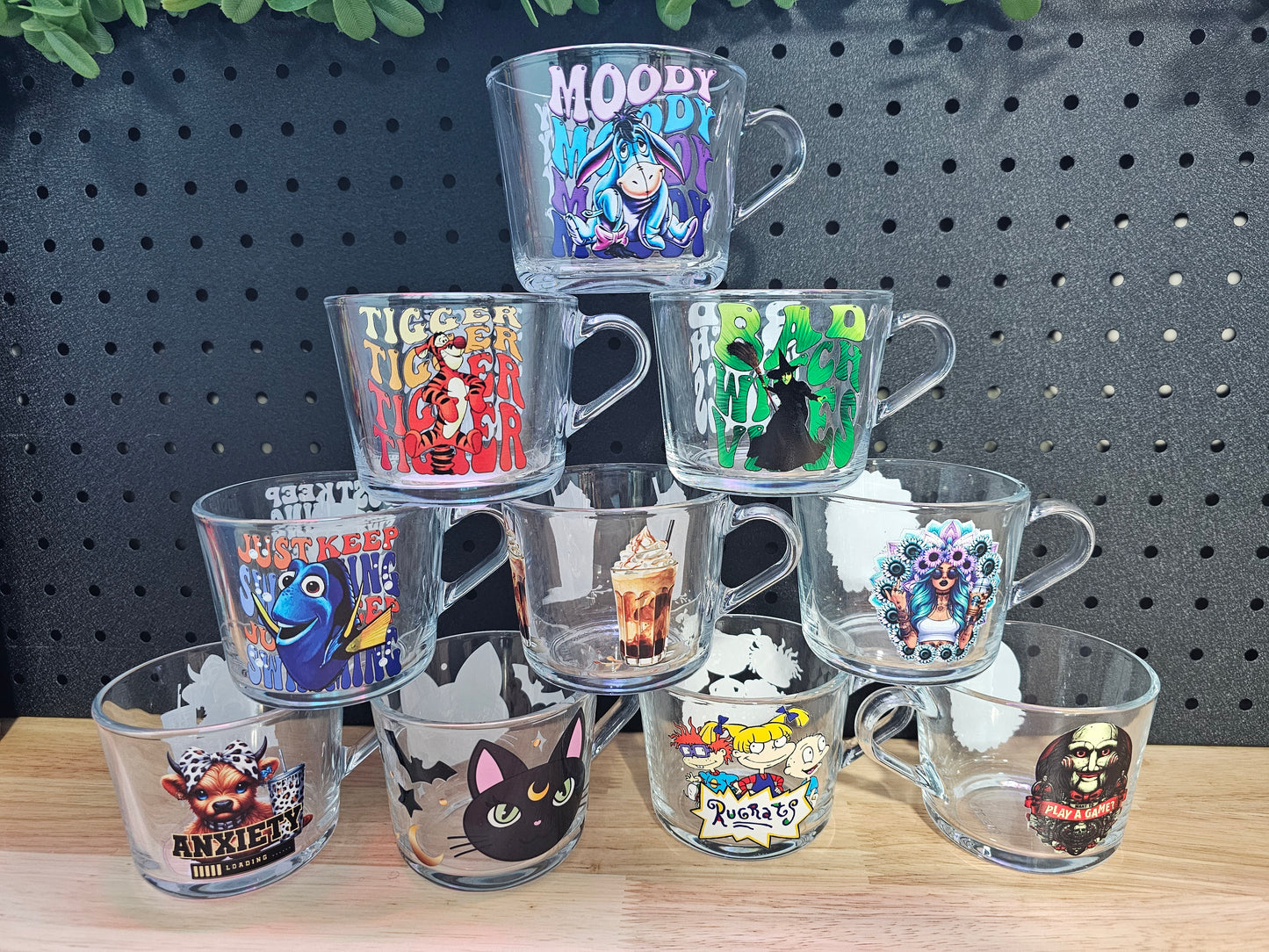 Glass Mug 8oz - Assorted Designs
