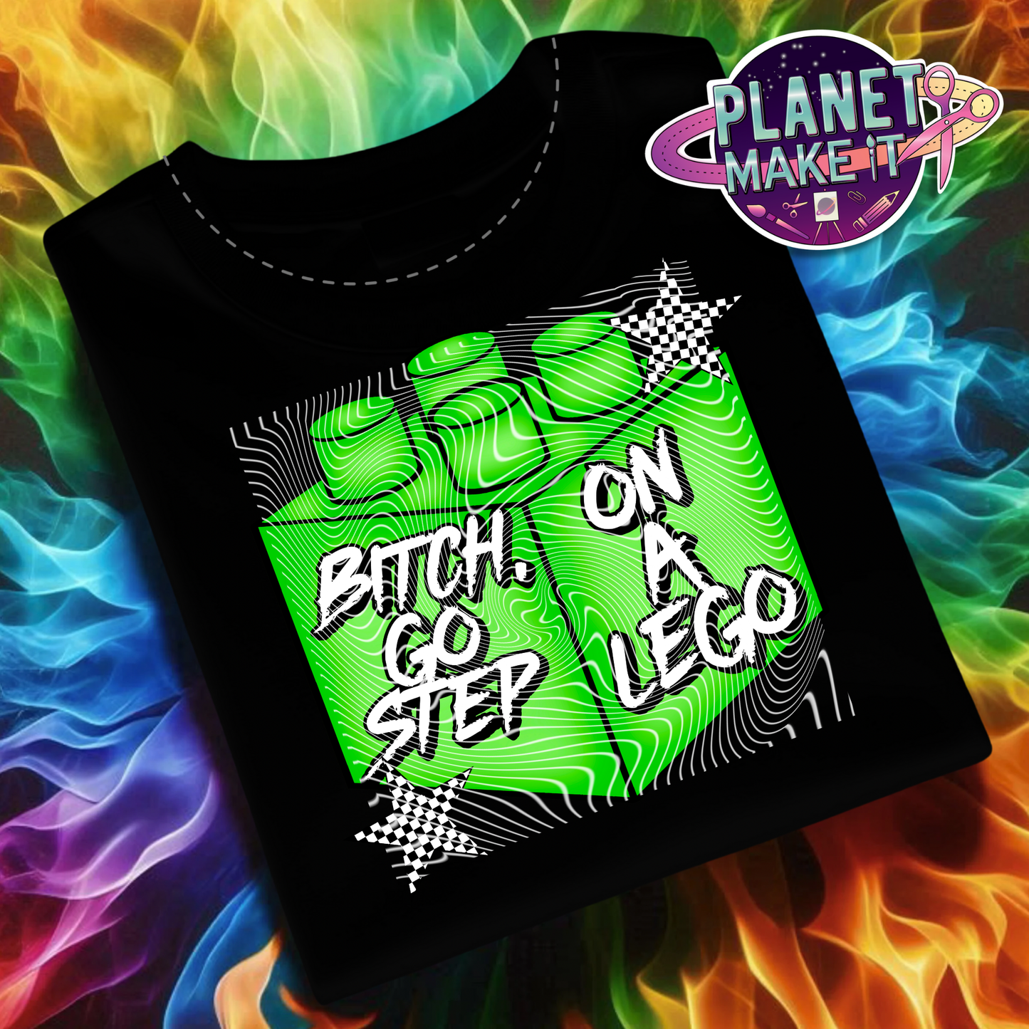 Step On A Lego (Green) - Plush Hoodie