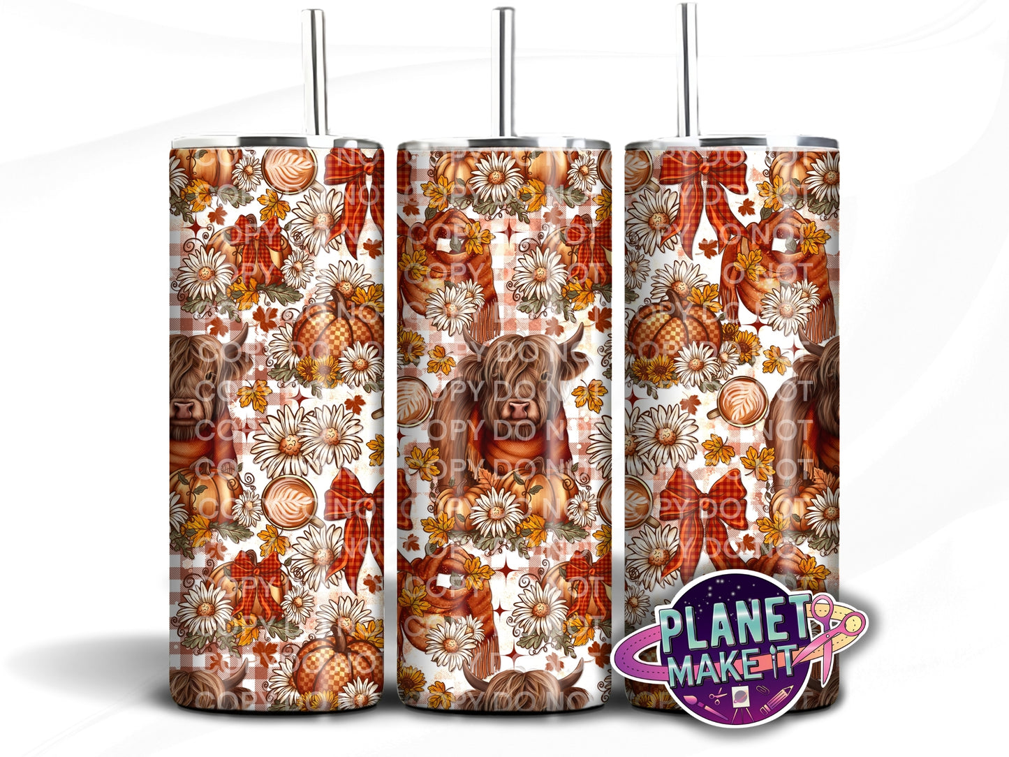 Autumn Highland Cows - Stainless Steel Tumbler