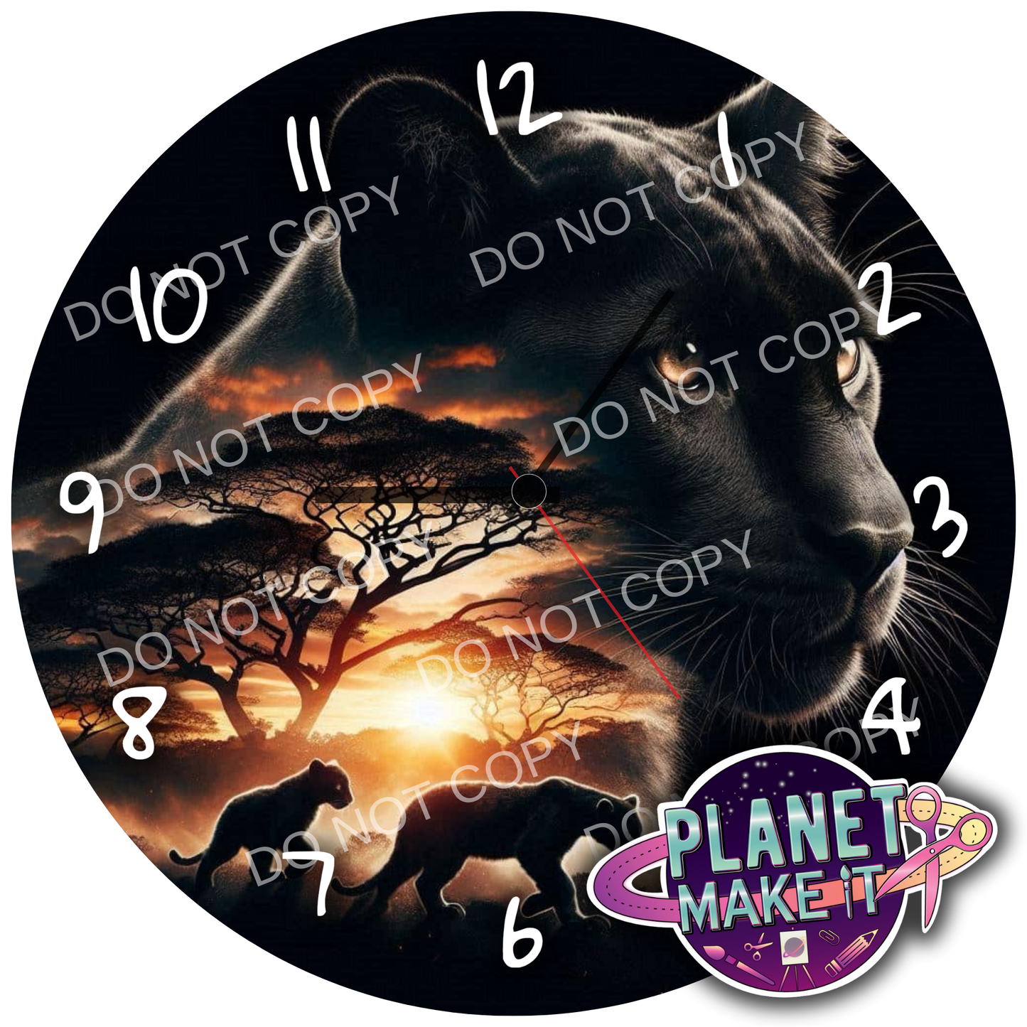 Clock - Black Panther