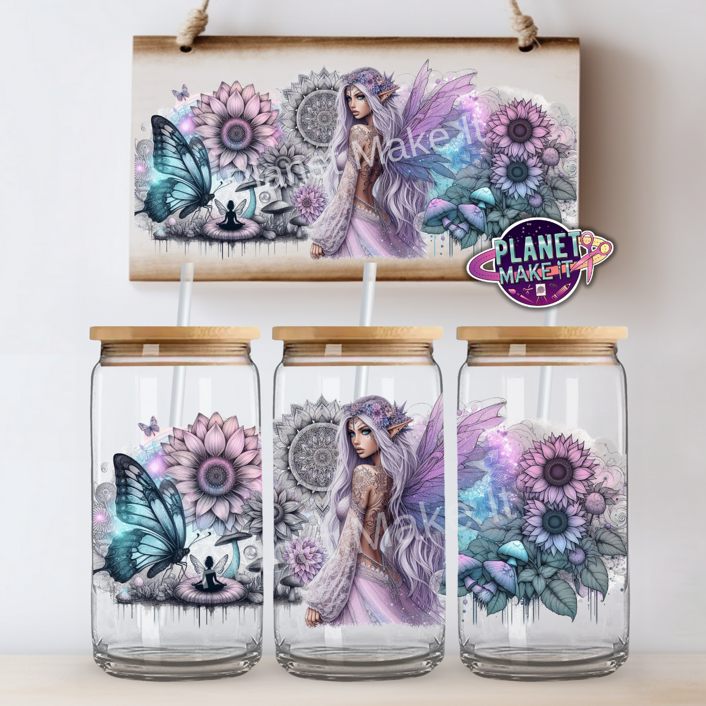 Spiritual Fairy - 16oz Glass Tumbler