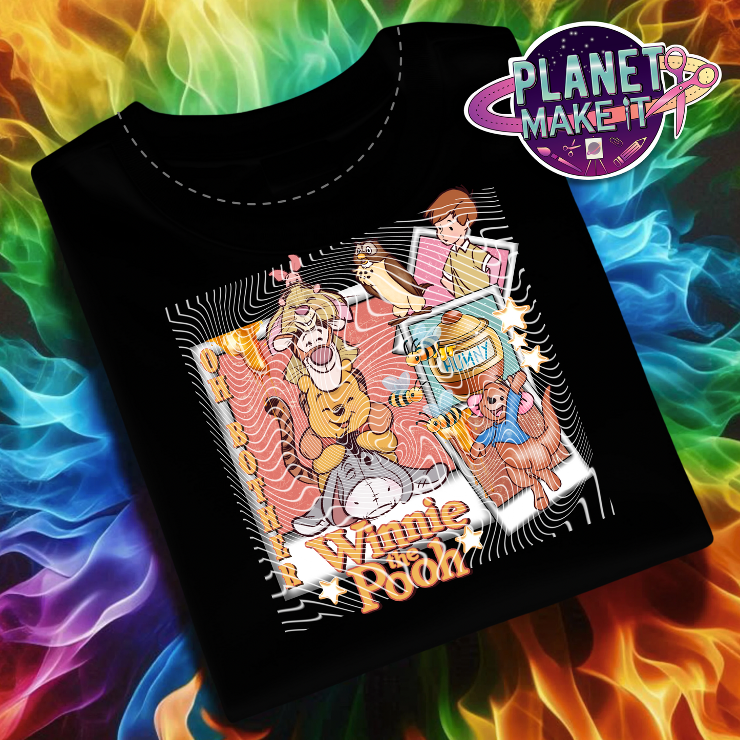 Yellow Bear Polaroid - Plush Hoodie