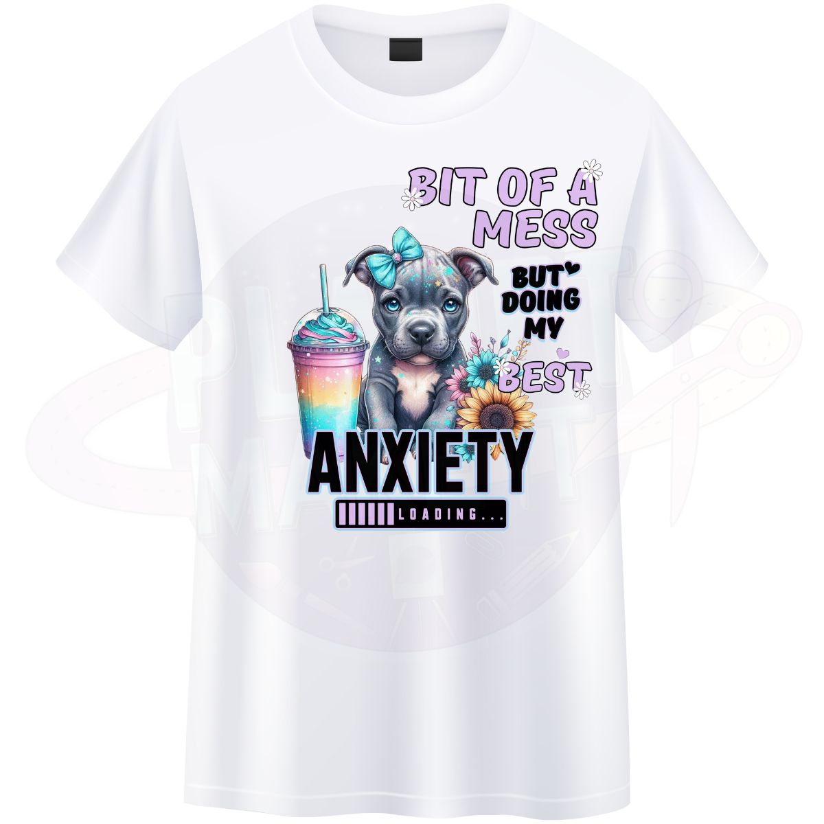 Anxiety Loading Staffy - T-Shirt