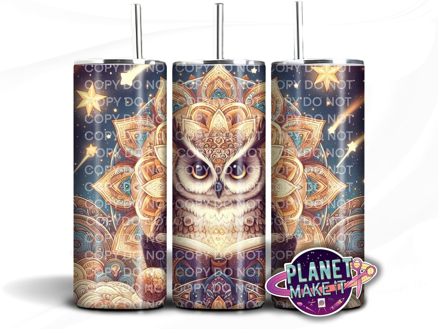 Cosy Book Owl - Stainless Steel Tumbler