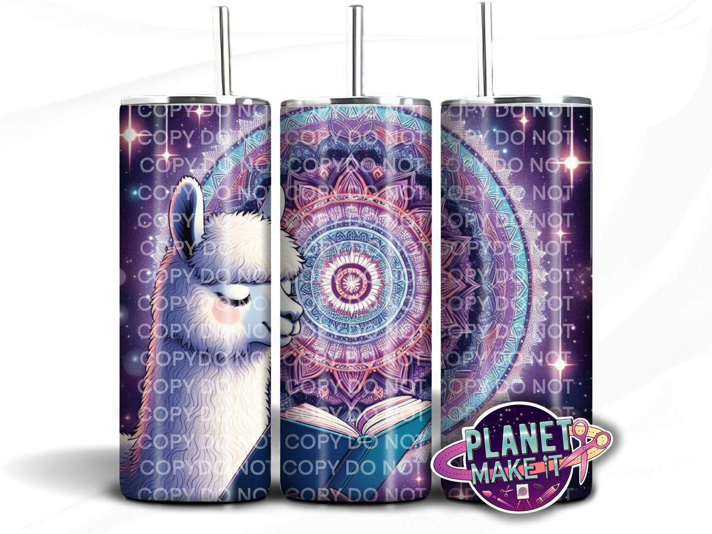 Cosy Book Llama - Stainless Steel Tumbler