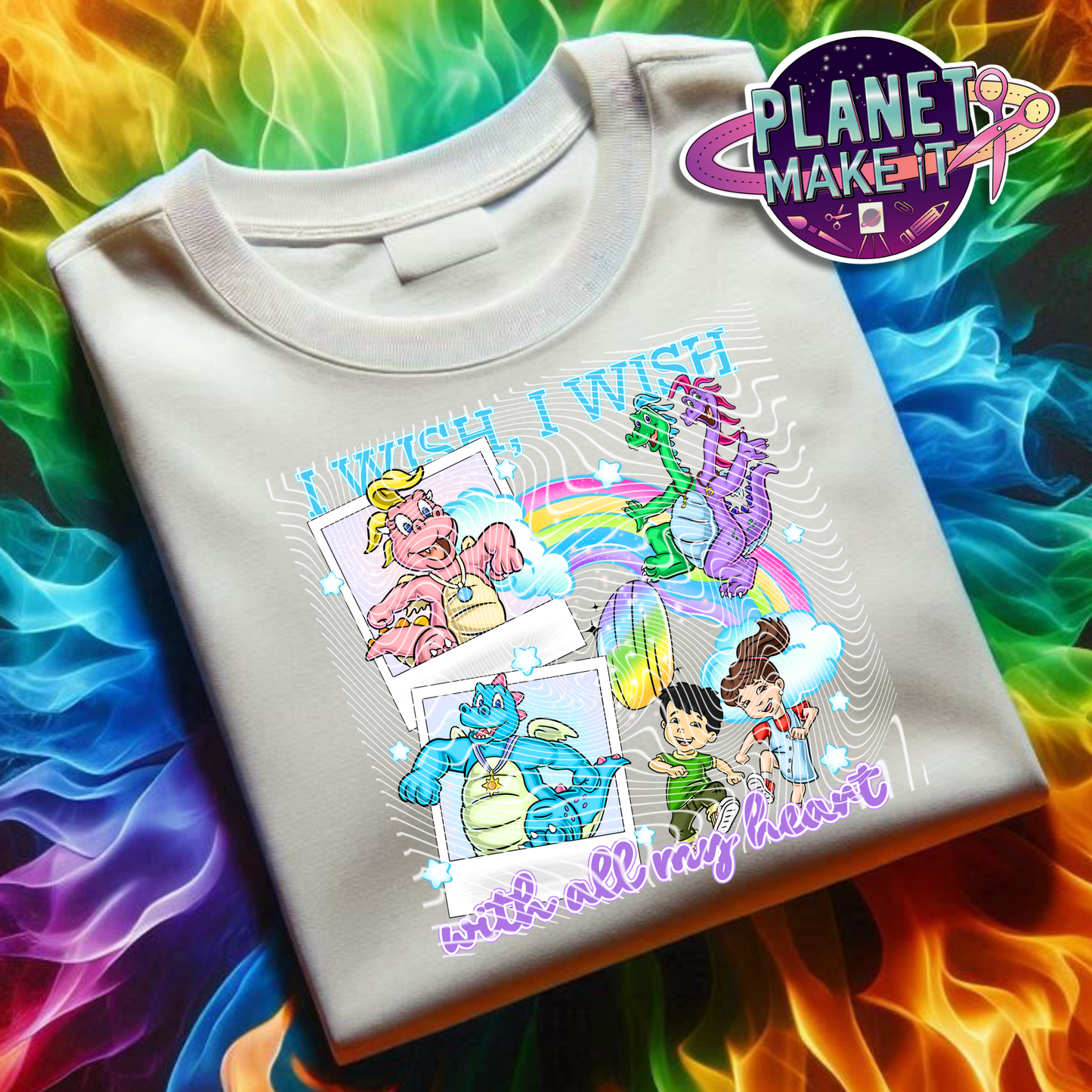 Nostalgia Dragon Polaroid - Plush Hoodie