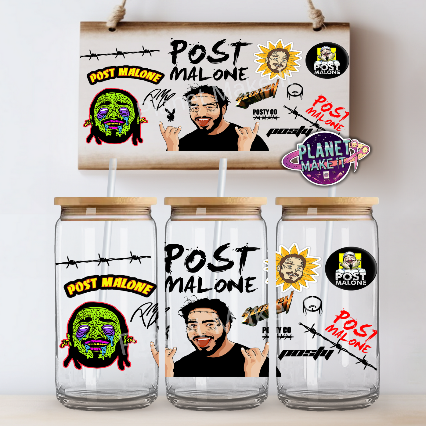 Postie - 16oz Glass Tumbler