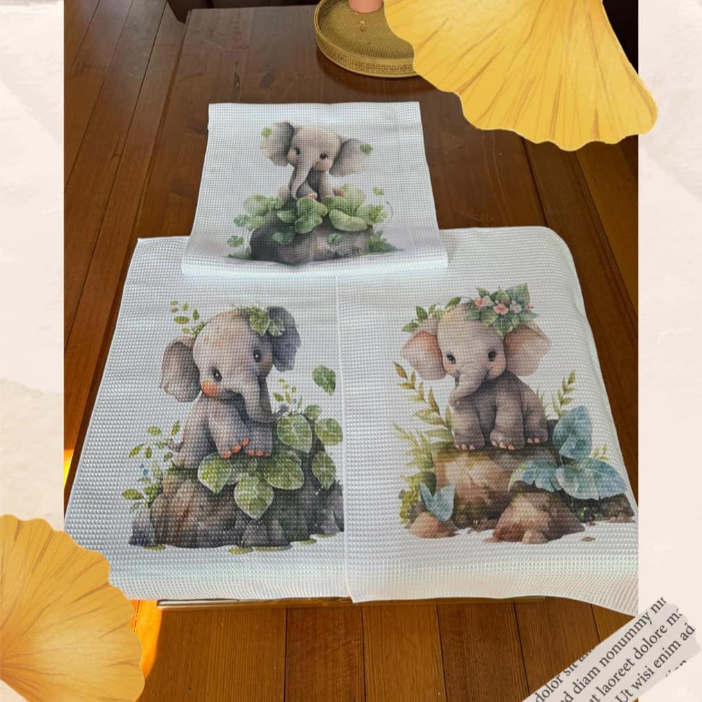 Tea Towel Waffle Set - Custom Design