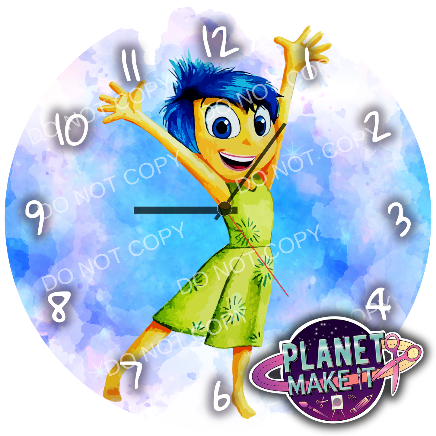 Clock - Happy Girl Character