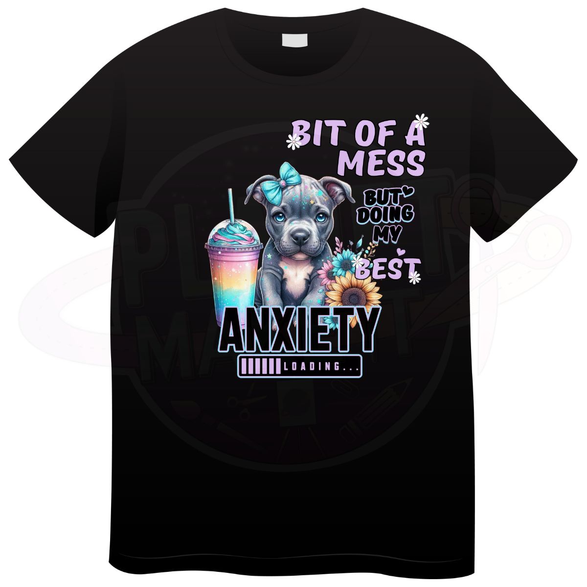 Anxiety Loading Staffy - T-Shirt