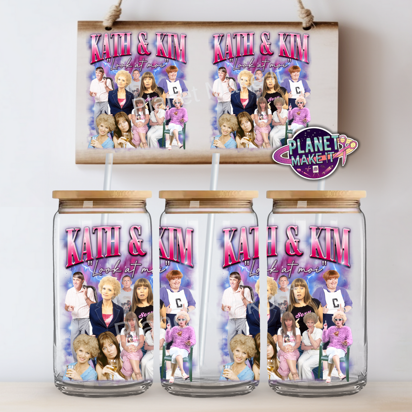 Kath & Kim - 16oz Glass Tumbler