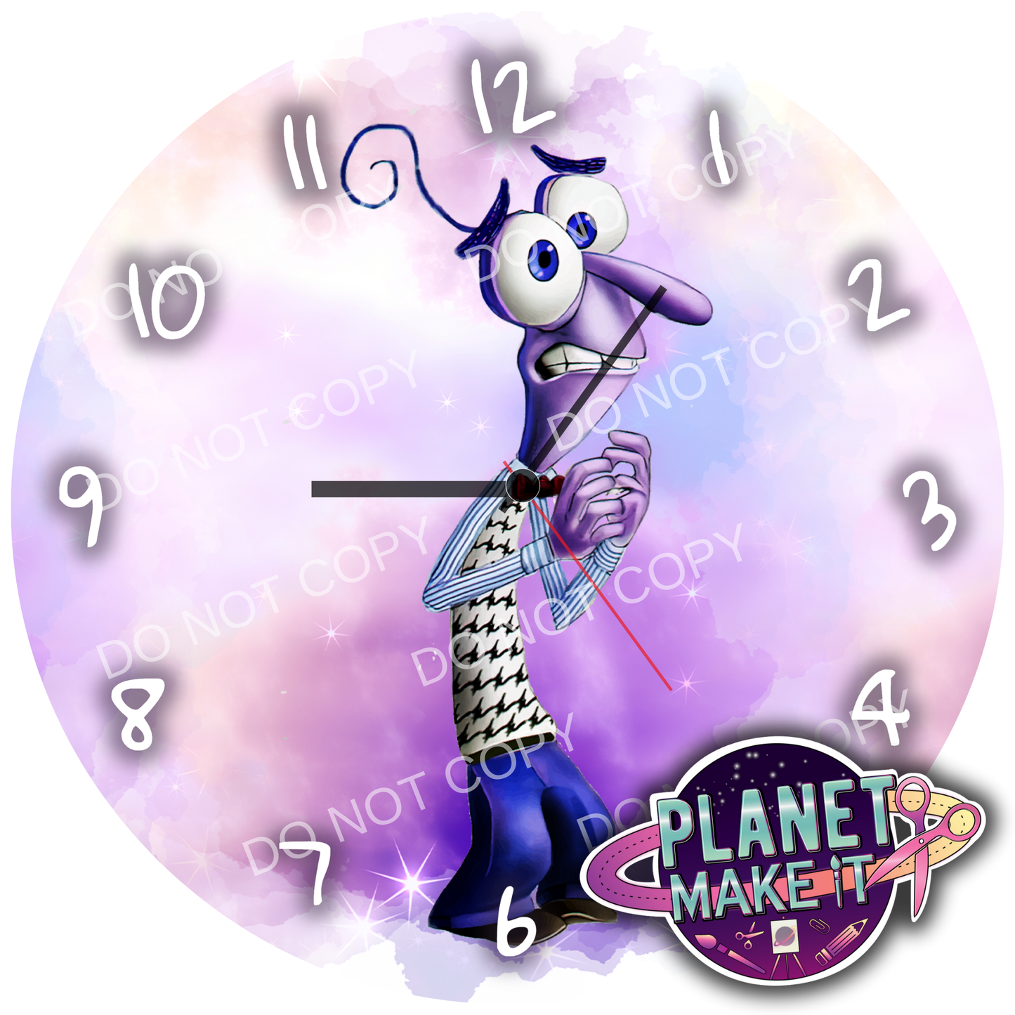 Clock - Scared Character