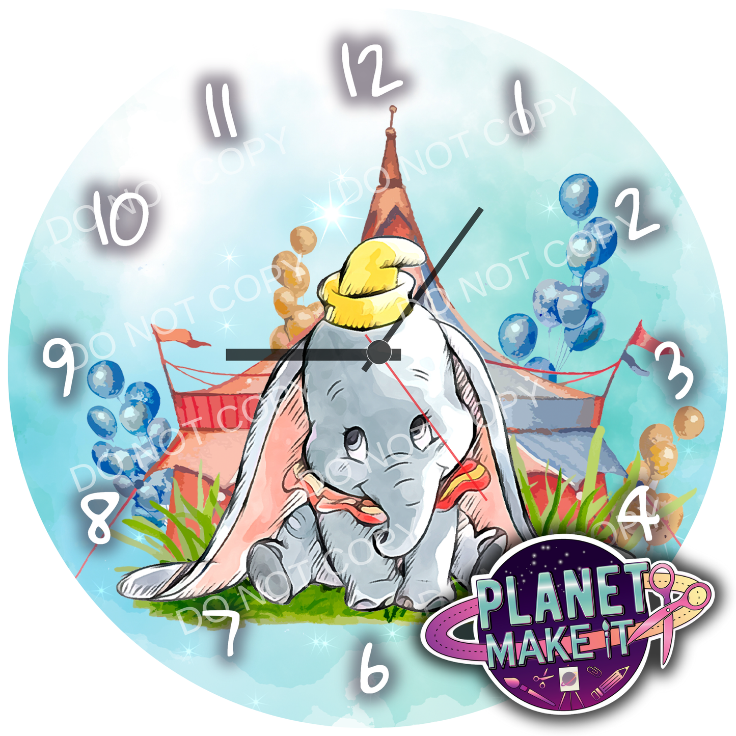 Clock - Cute Character Elephant