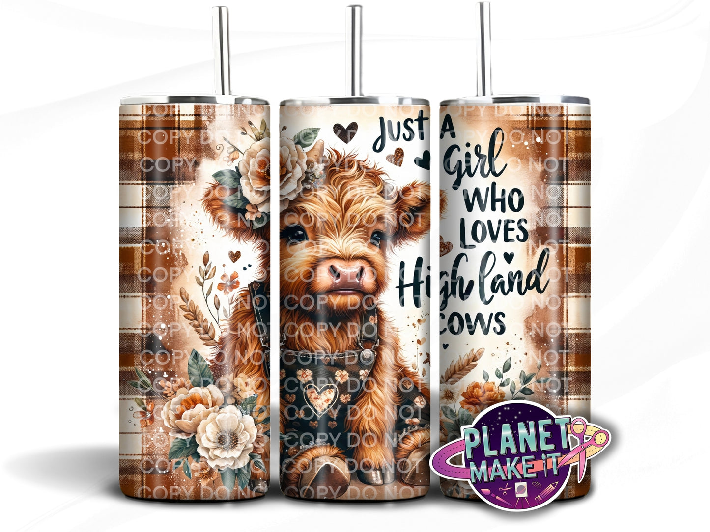 Just A Girl Who Loves Highland Cows - Stainless Steel Tumbler