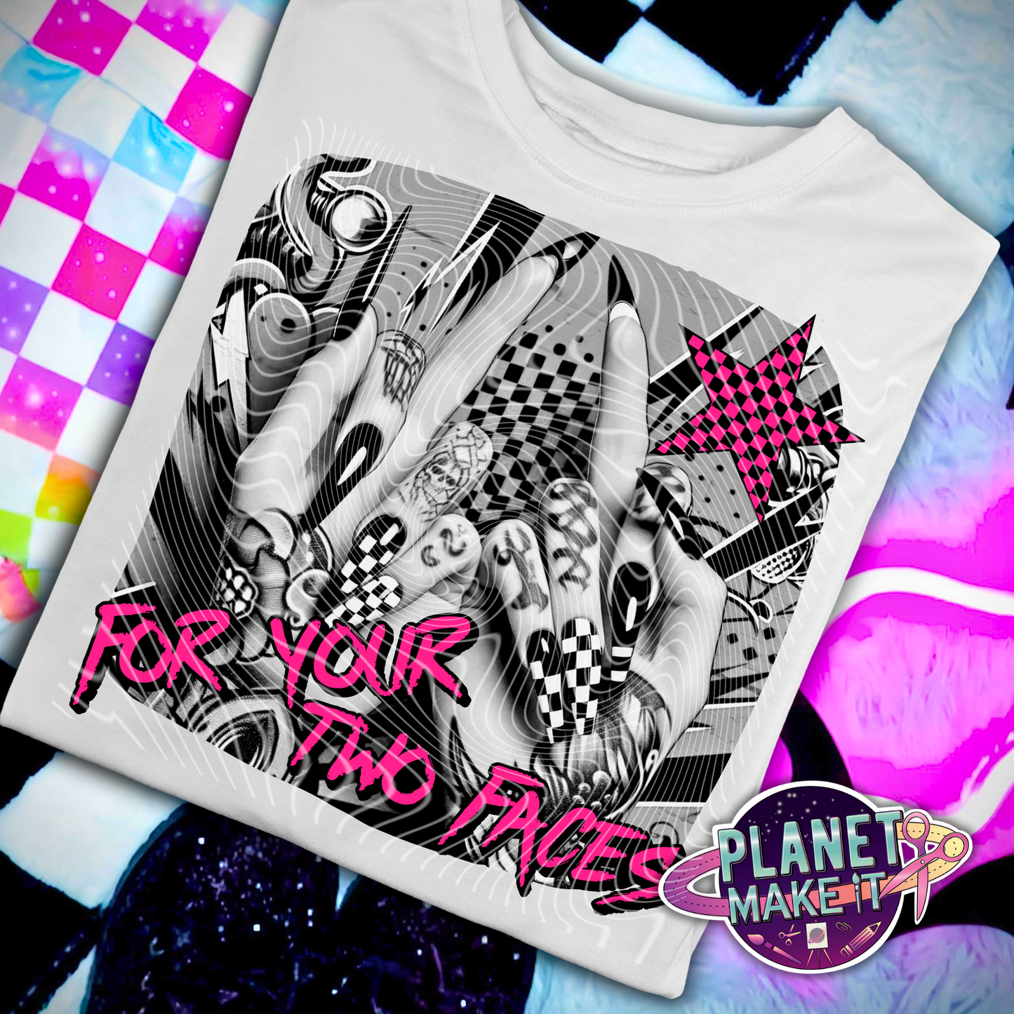 Two Faces - Plush Hoodie