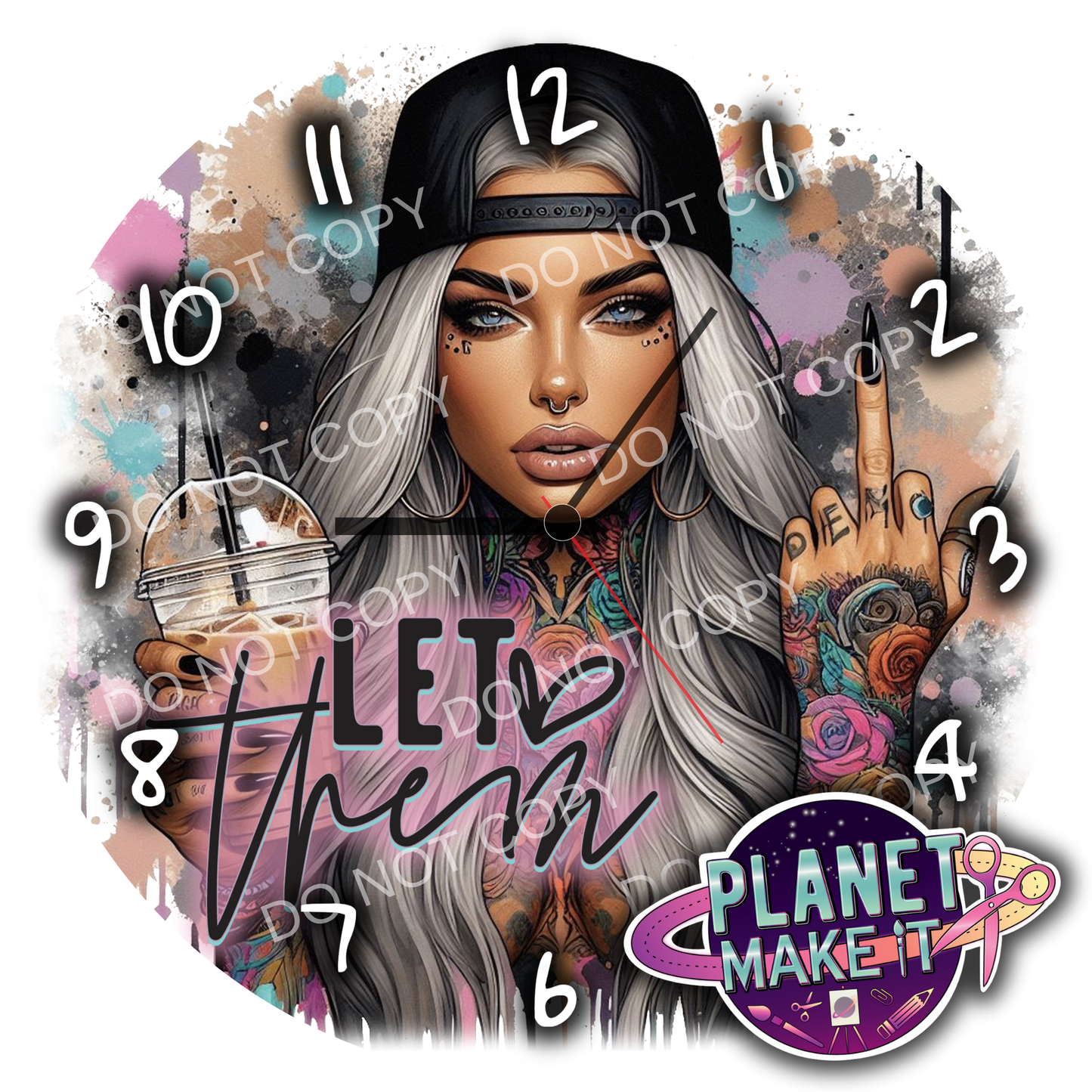 Clock - Let Them Coffee Girl