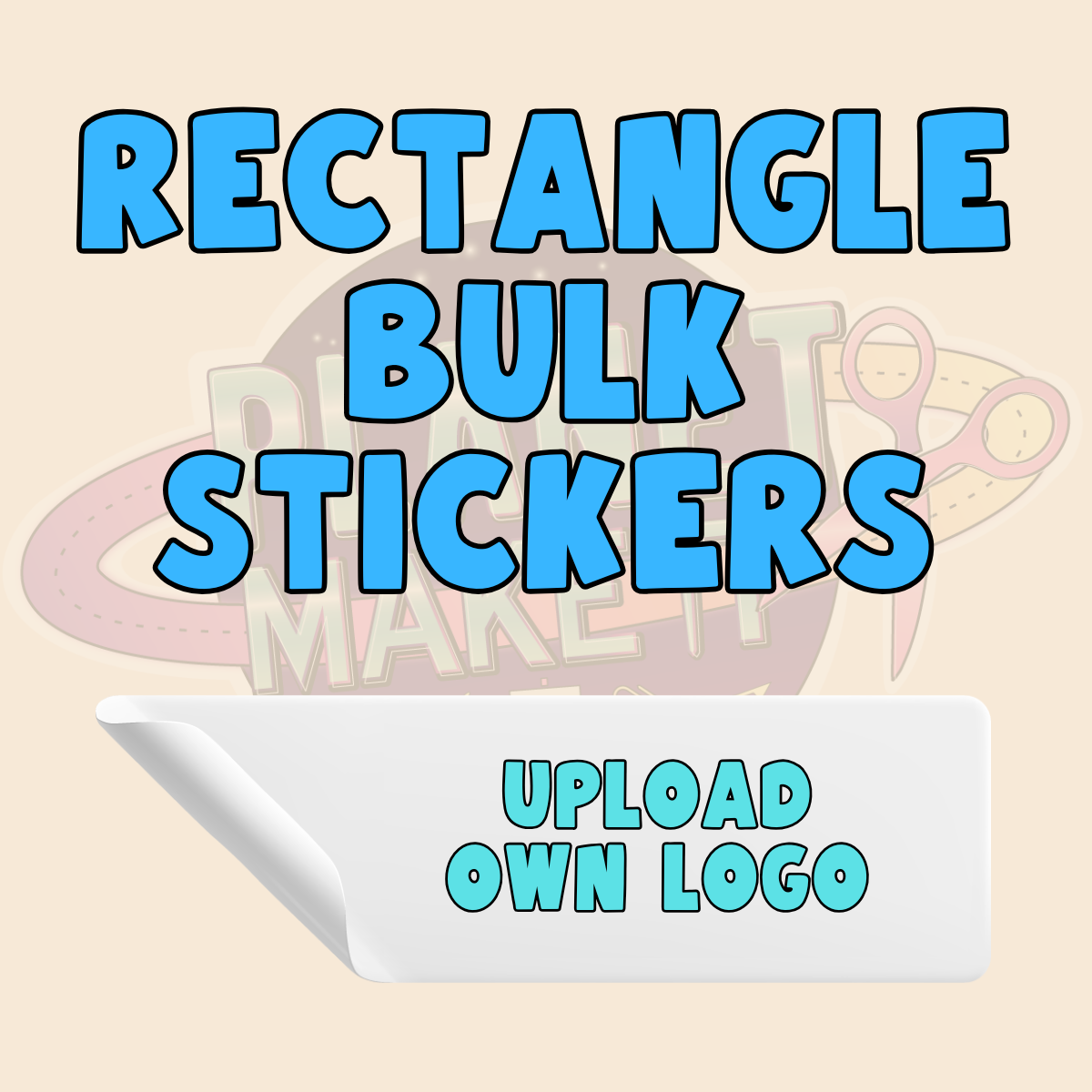 BULK LOGO STICKER LABELS - Rectangle