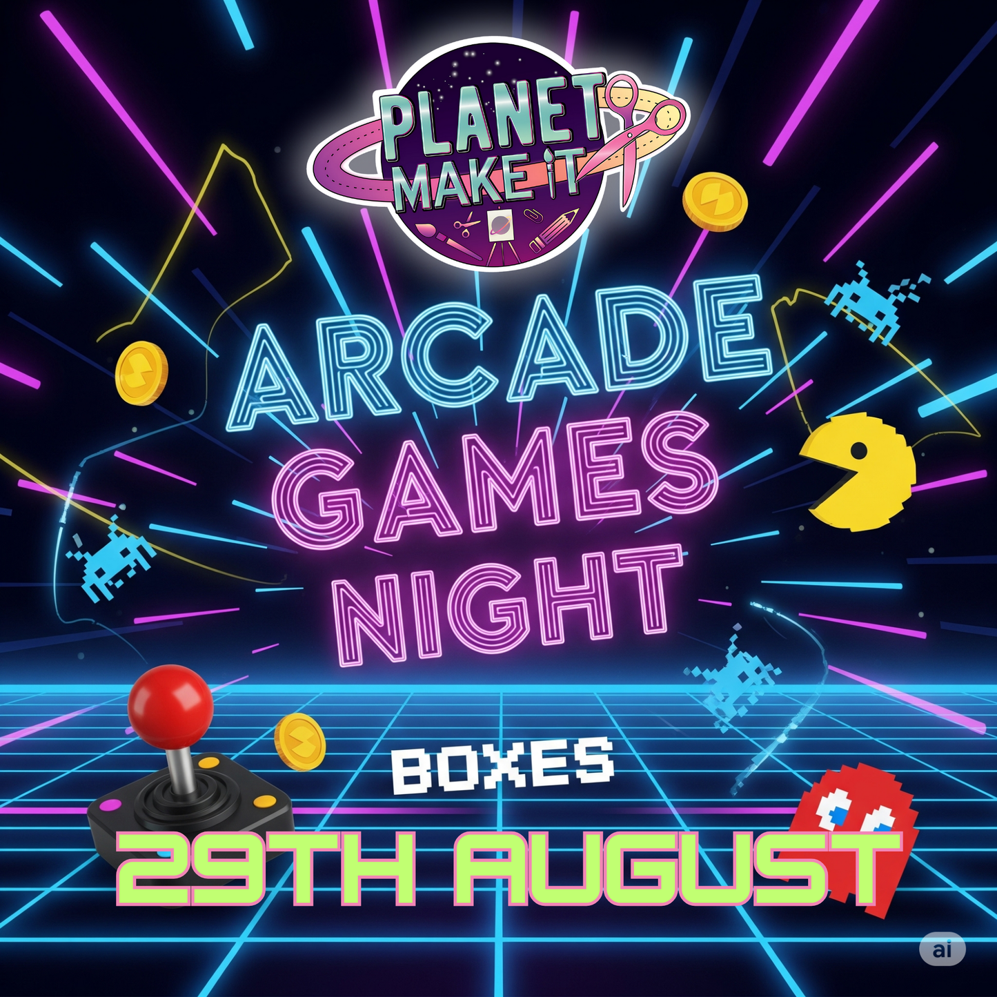 Planet Make It - Arcade Games Night Boxes👾 UPDATED DATE CHANGE