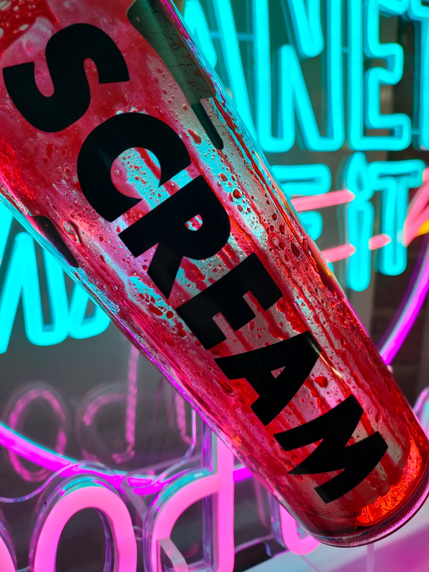 Horror Ghost Man With Ice Toper - 24oz Glow Acrylic Tumbler