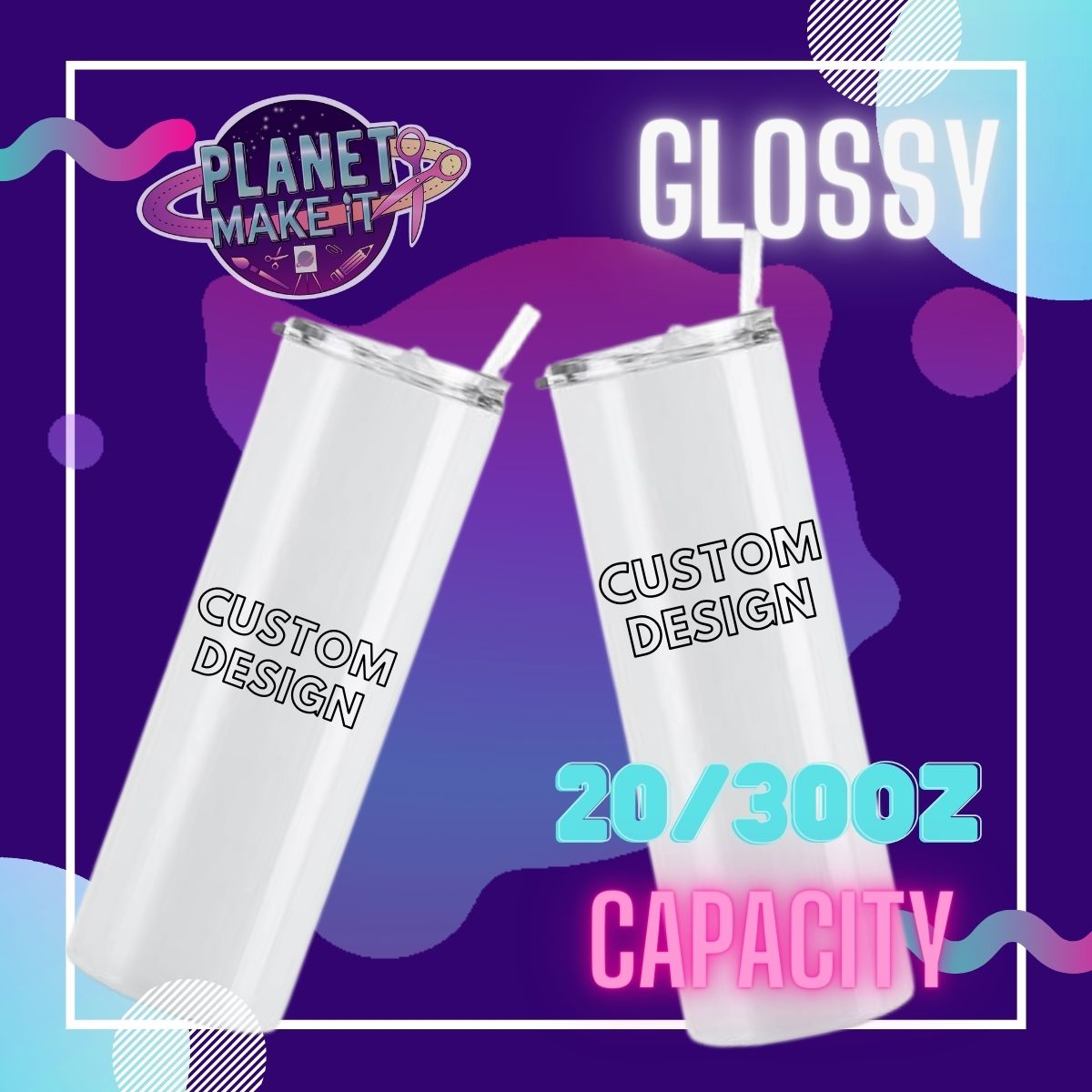 20/30oz Double Wall Stainless Steel Tumbler - Custom Design