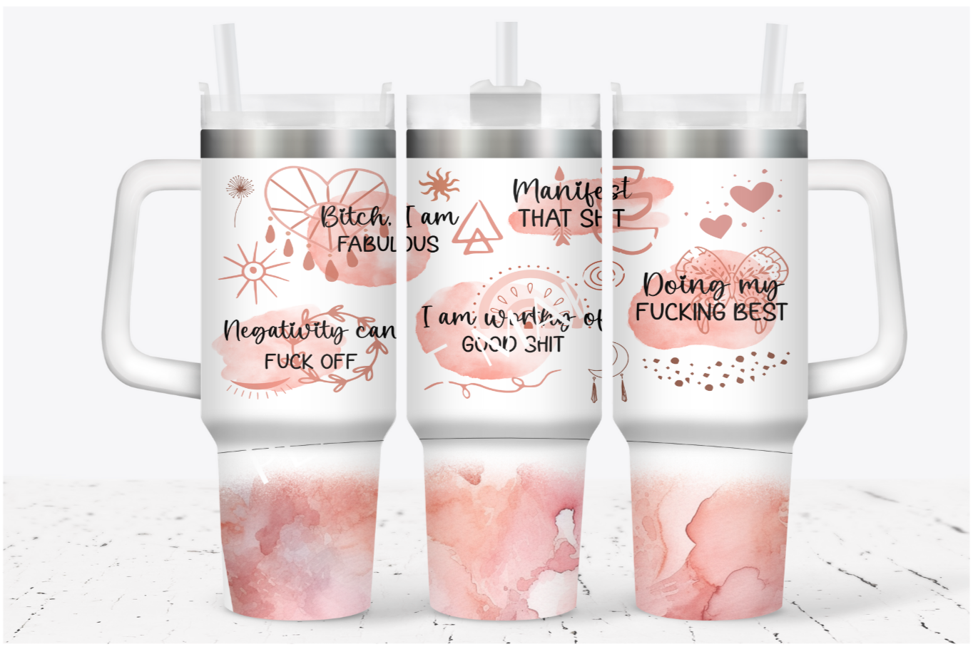 Manifest That Shit - 40oz Stainless Steel Tumbler