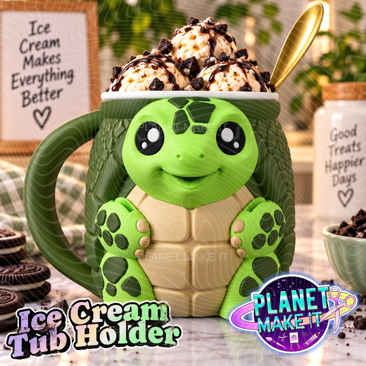 Tank The Turtle - Ice Cream Pint Holder