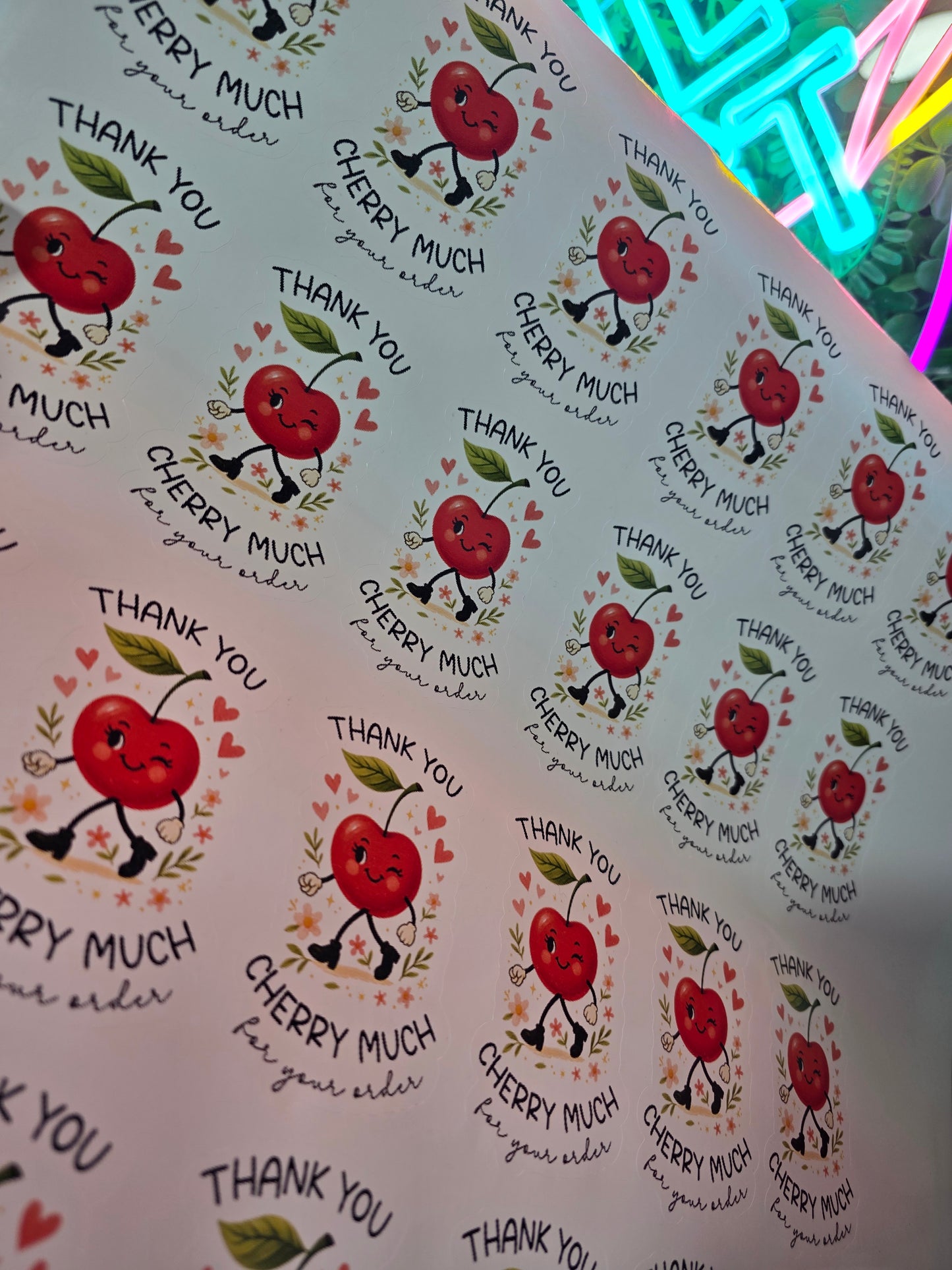 Small Business Cherry - Adhesive Decals