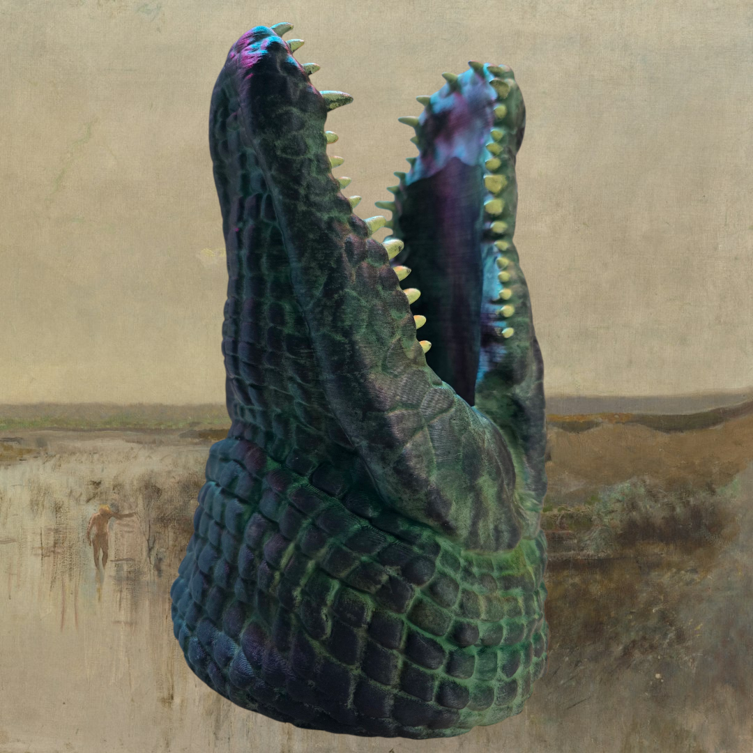 đSaltwater Crocodile RGB Light - 3D Printed & Hand paintedđ - LIMITED EDITION