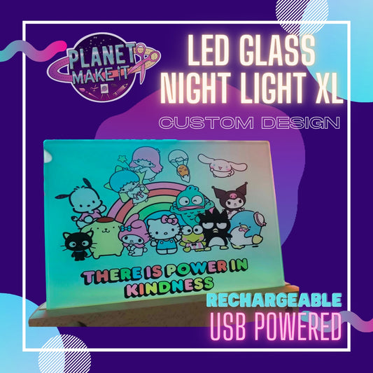 Glass LED Nightlight XL - Custom Design