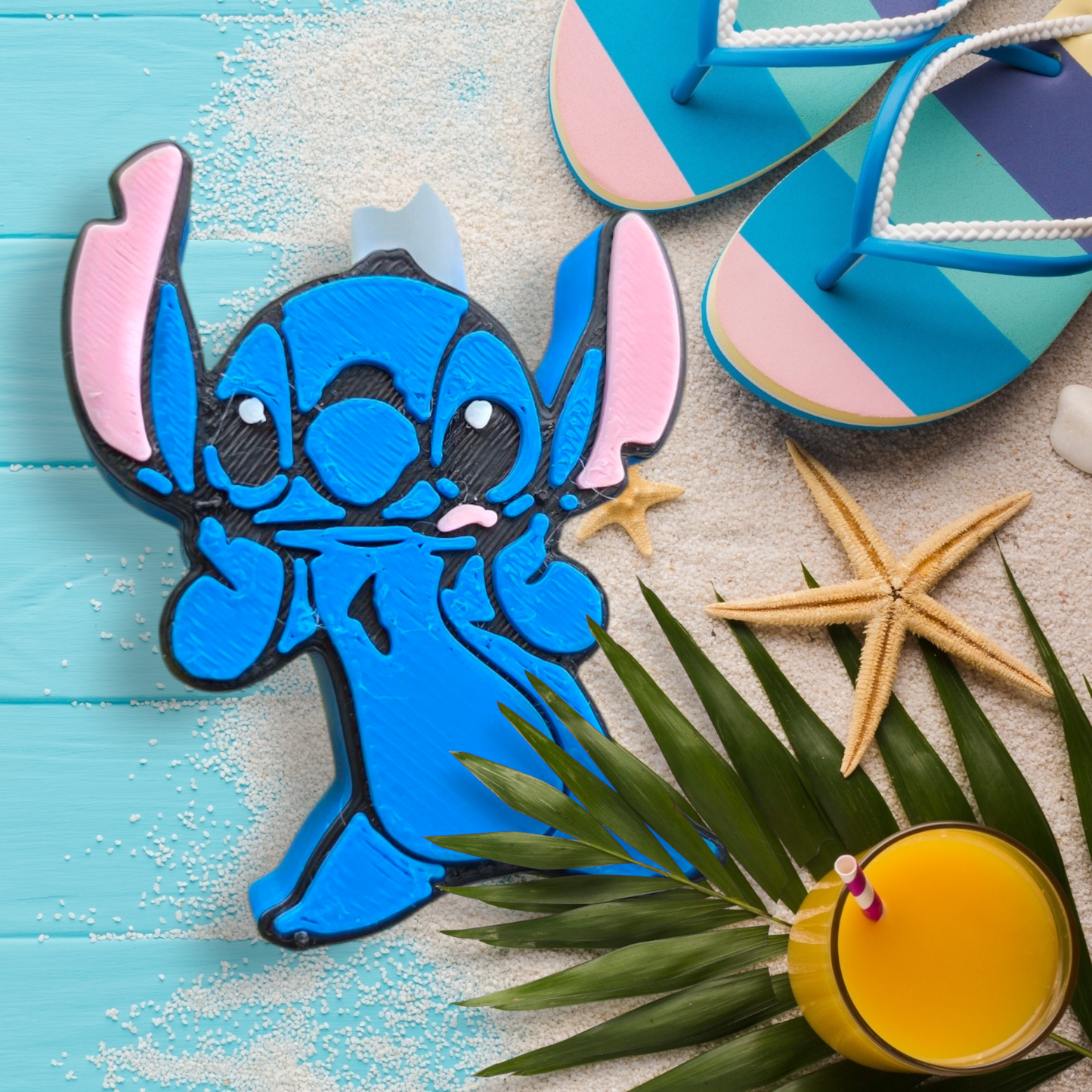Blue Alien - 3D Straw Charm