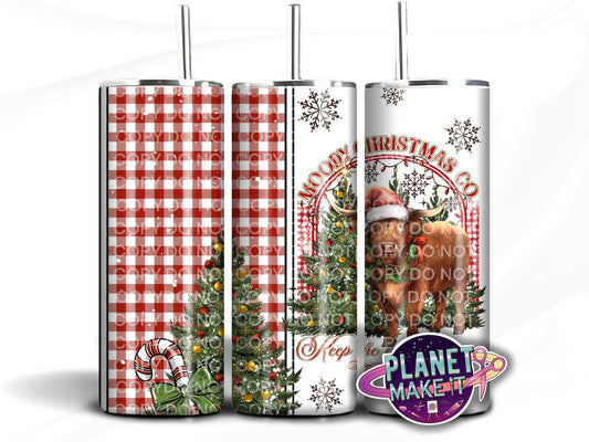Merry Highland Christmas - Stainless Steel Tumbler