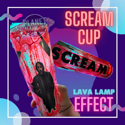 Horror Ghost Man With Ice Toper  - 24oz Glow Acrylic Tumbler