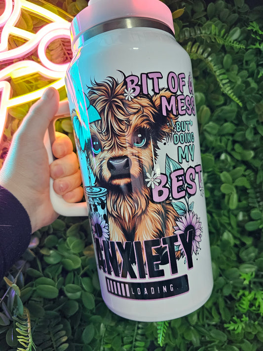 64oz Double Wall Stainless Steel Mega Handle Tumbler - Custom Print
