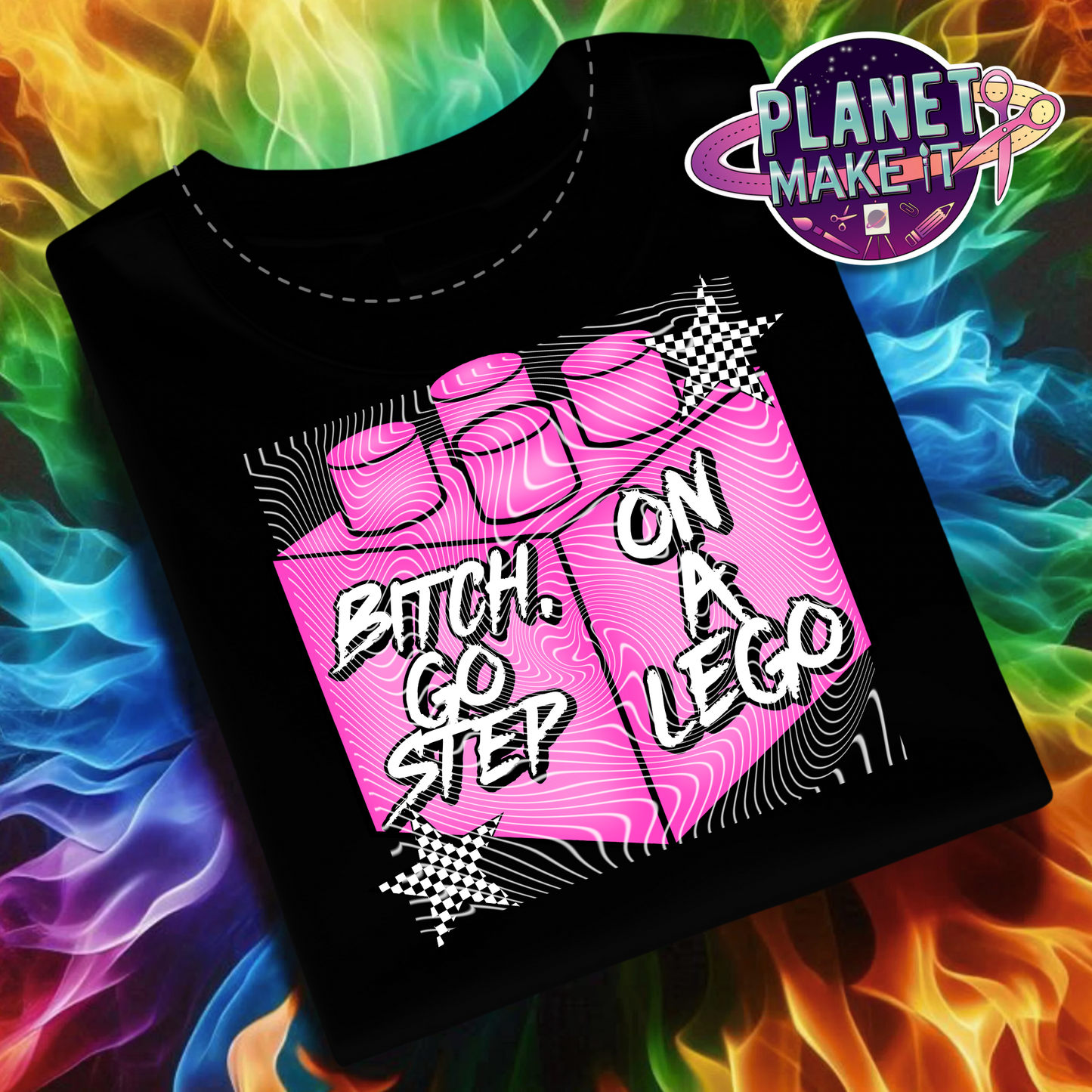 Step On A Lego (Pink)  - Plush Hoodie