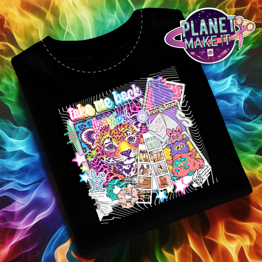 Rainbow Tiger Polaroid - Plush Hoodie