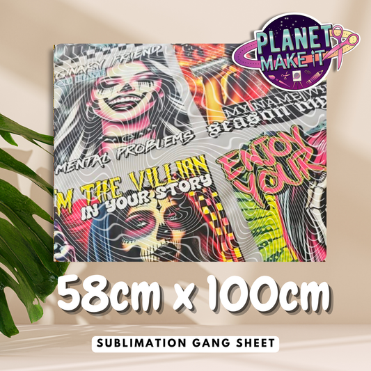 Sublimation Gang Sheet - 58cm x 100cm
