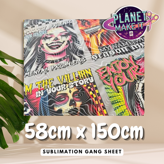 Sublimation Gang Sheet - 58cm x 150cm