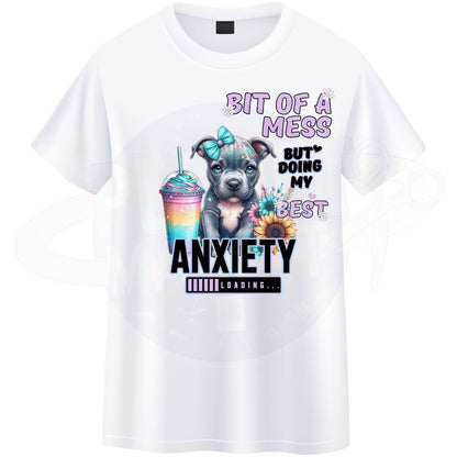 Anxiety Loading Staffy - T-Shirt