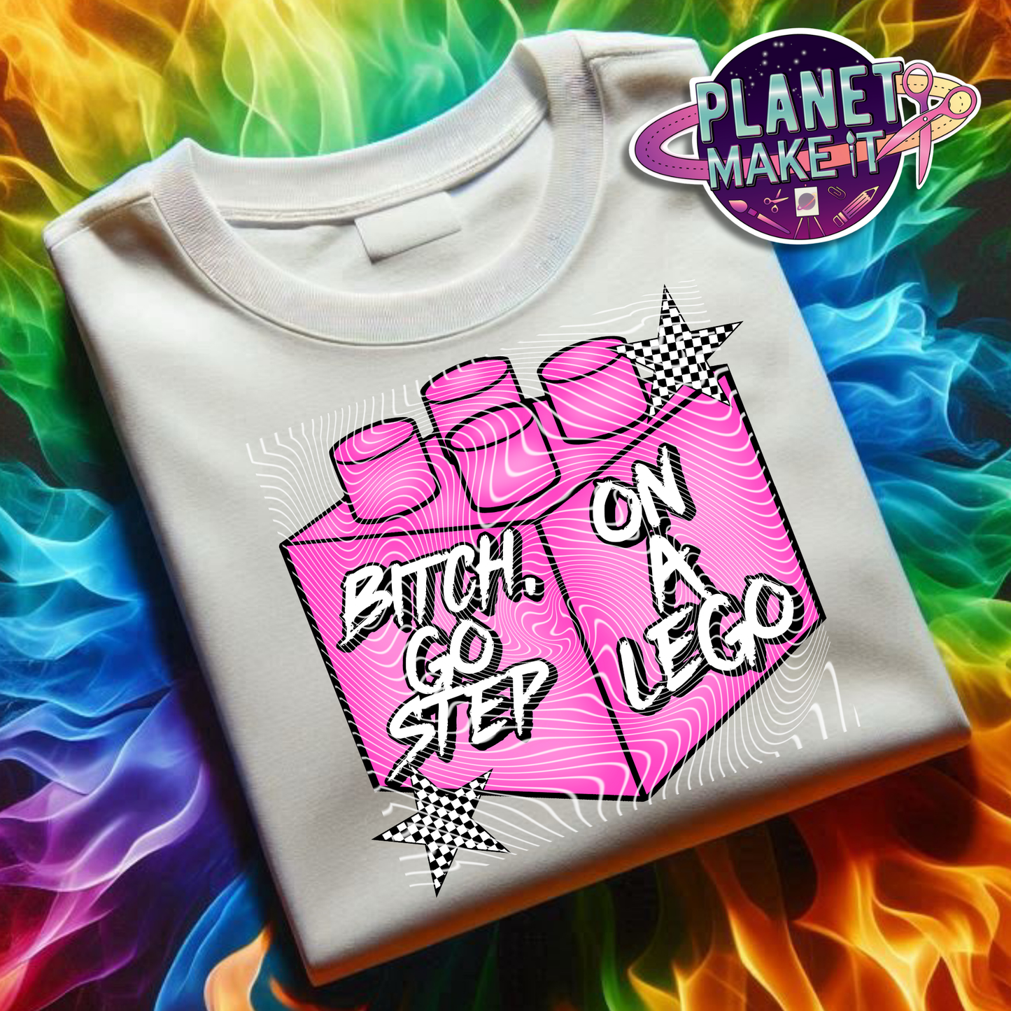 Step On A Lego (Pink)  - Plush Hoodie