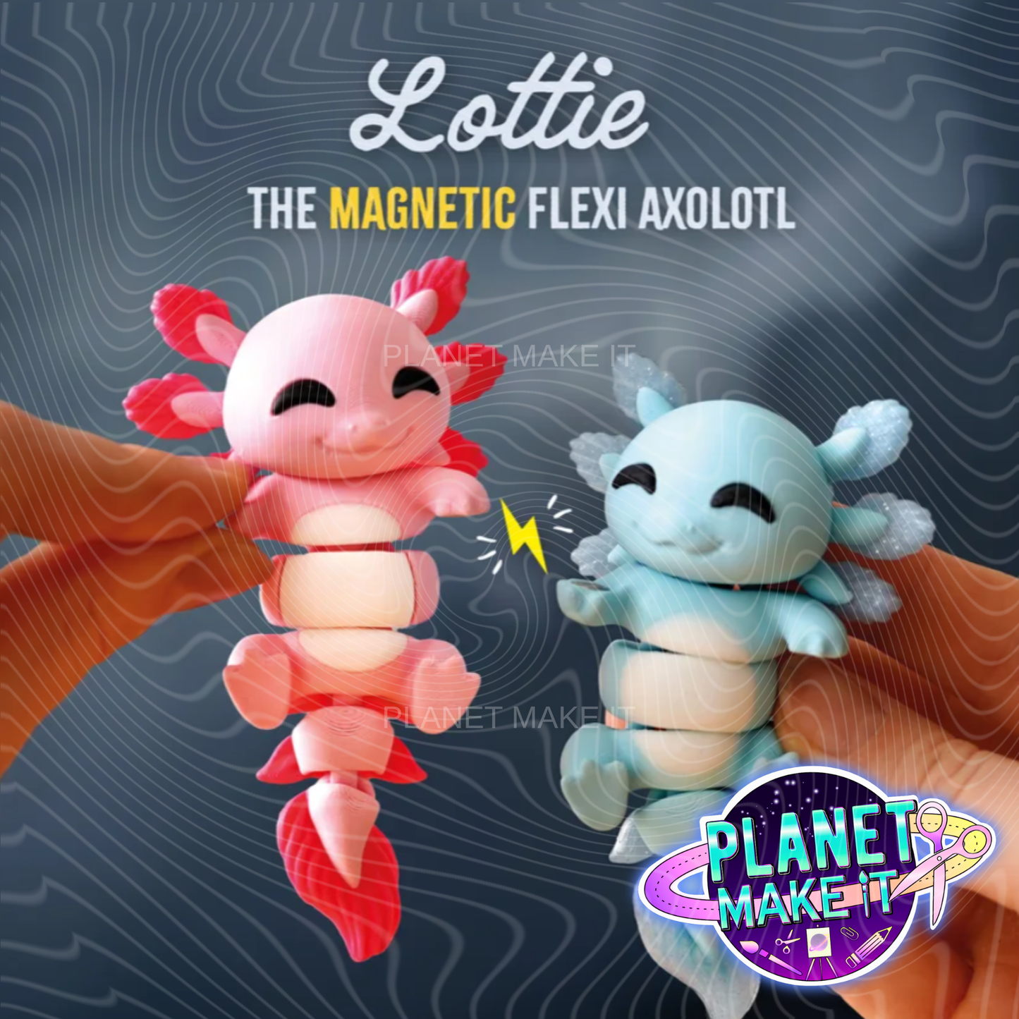 Lottie The Axolotl - Keychain/Fidget