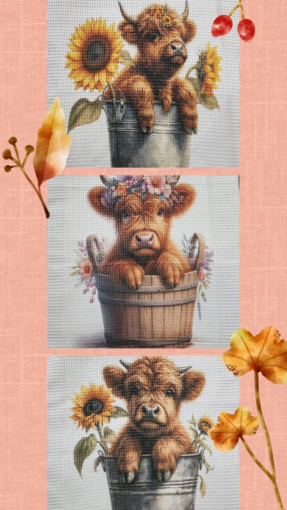 Tea Towel Waffle Set - Custom Design