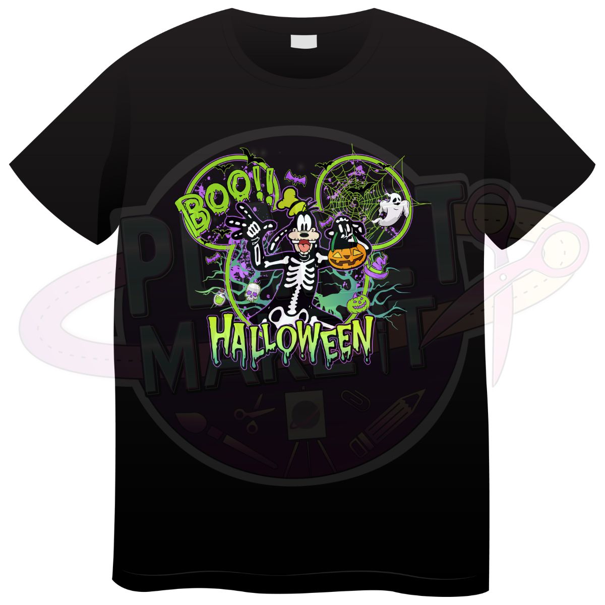 Boo Halloween Character (Tall Funny Dog ) - T-Shirt