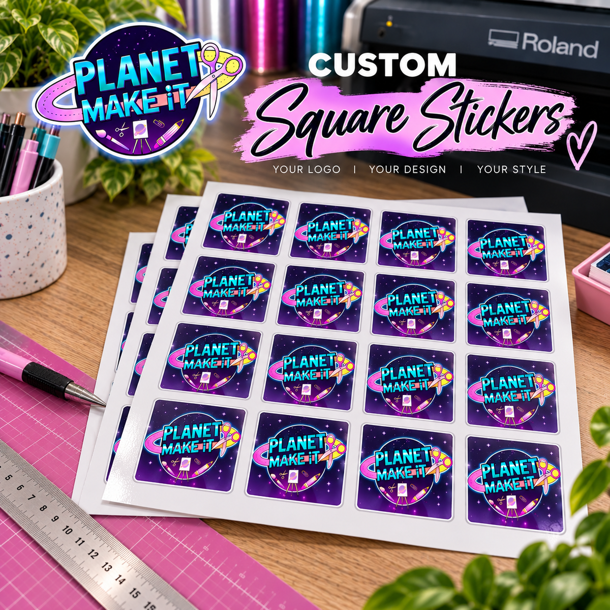 Custom Bulk Stickers - Square