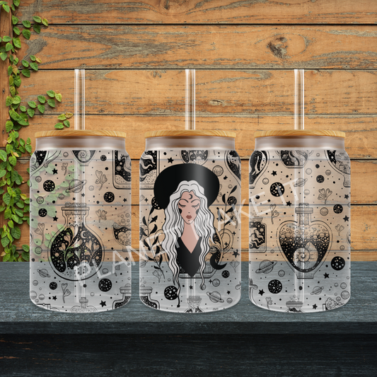 Mystic Vibes - 16oz Frosted Glass Tumbler